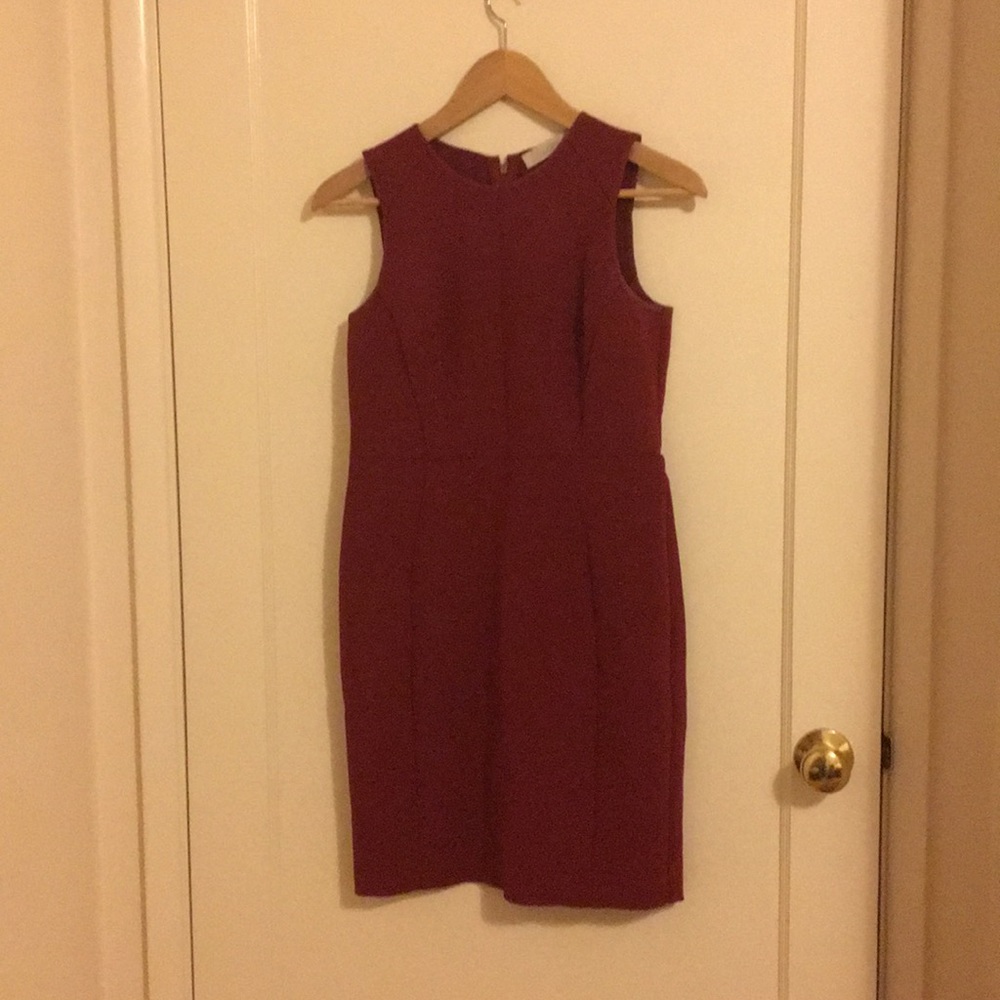 Sleeveless burgundy dress from Loft